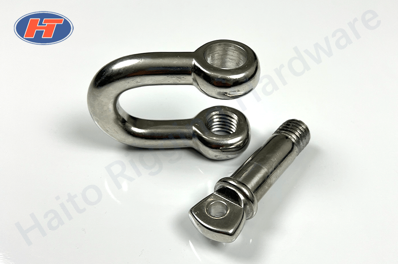 Straight D Stainless Steel Shackle with Screw Pin-Haito Group Rigging Hardware (3)